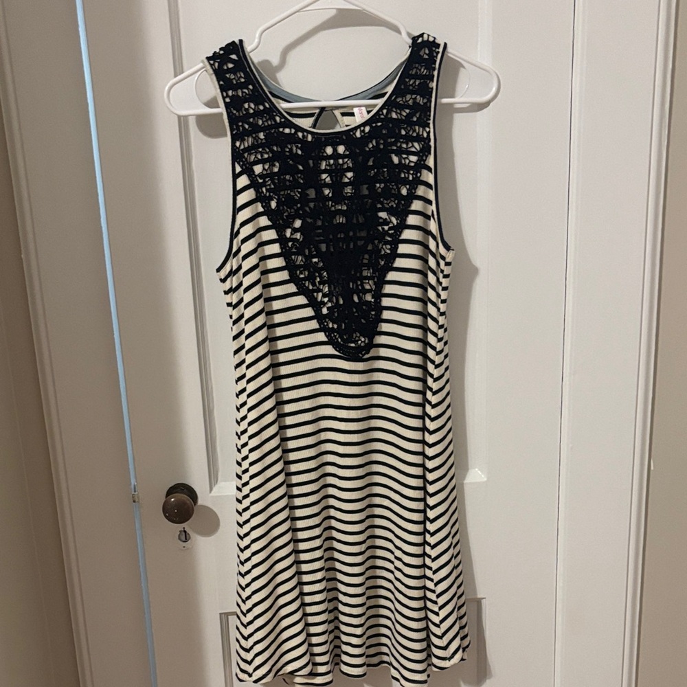 Target Black and White Striped Midi Dress